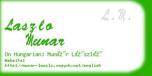 laszlo munar business card